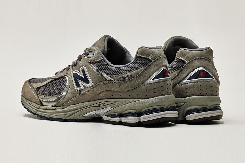 New Balance 2002R Grey Black revived classic running silhouette nubuck leather mesh panel uppers ABZORB technology N-ergy cushioning sole unit