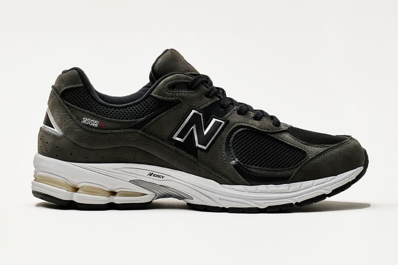 New Balance 2002R Grey Black revived classic running silhouette nubuck leather mesh panel uppers ABZORB technology N-ergy cushioning sole unit