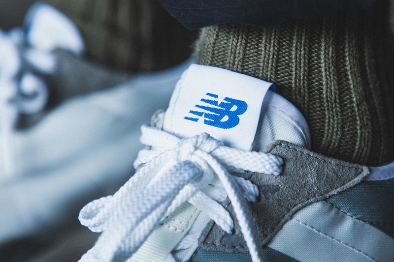 New Balance 327 "Gray/White" Re-Release Raffle Stock HBX On Foot Images Sneaker Release Information Split Pack Leather Suede Nylon 70s Inspired Vintage Retro Runner