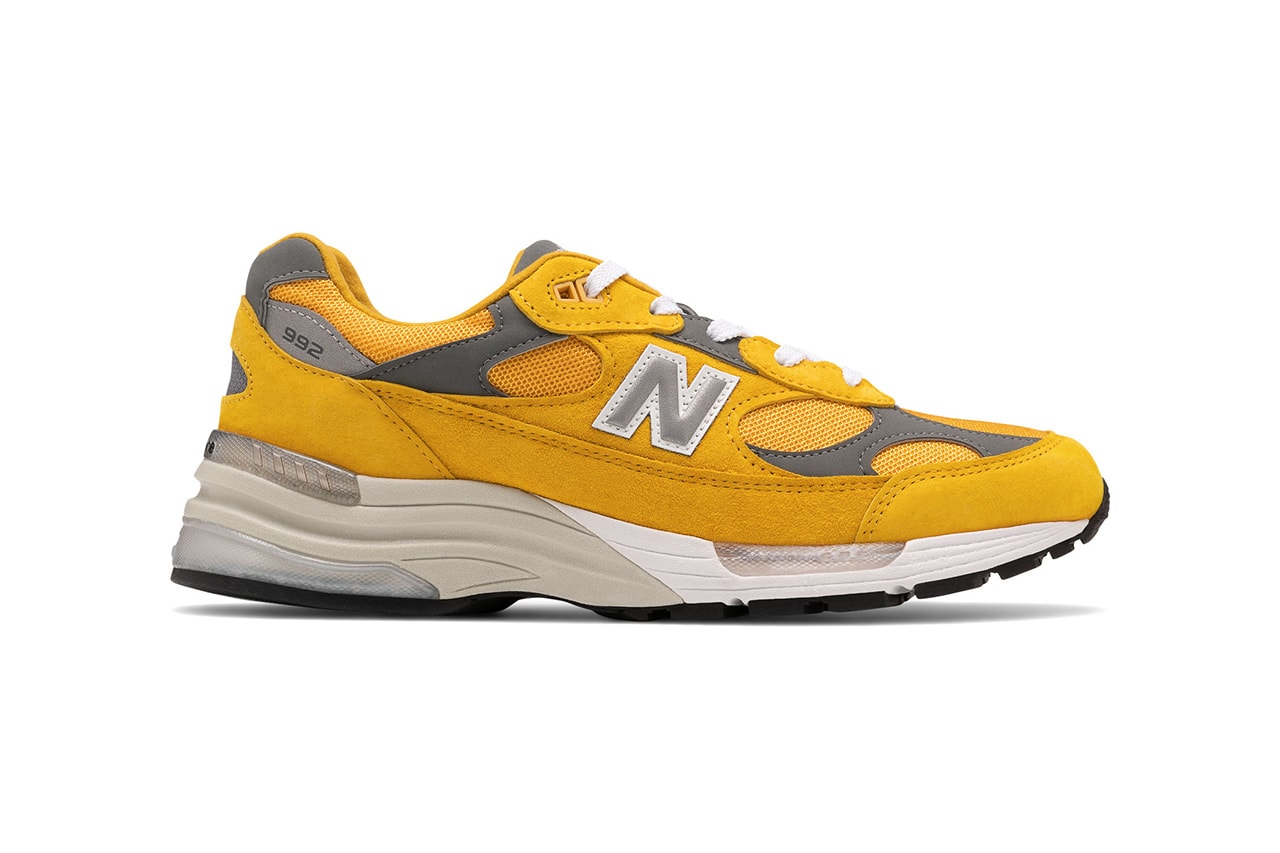 New Balance 992 in Yellow, Red, and Black