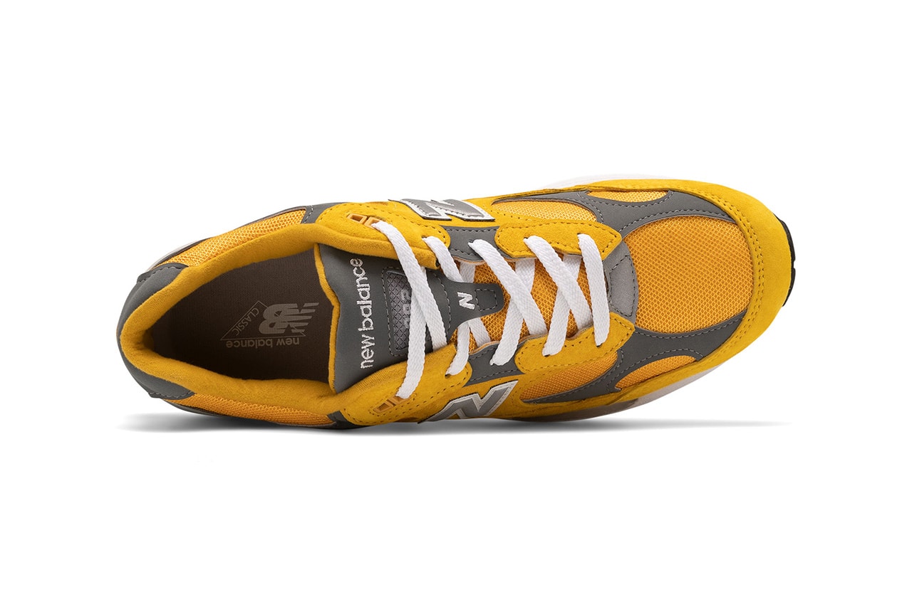 New Balance 992 sneaker colorways yellow grey jjjjound release information autumnal orange