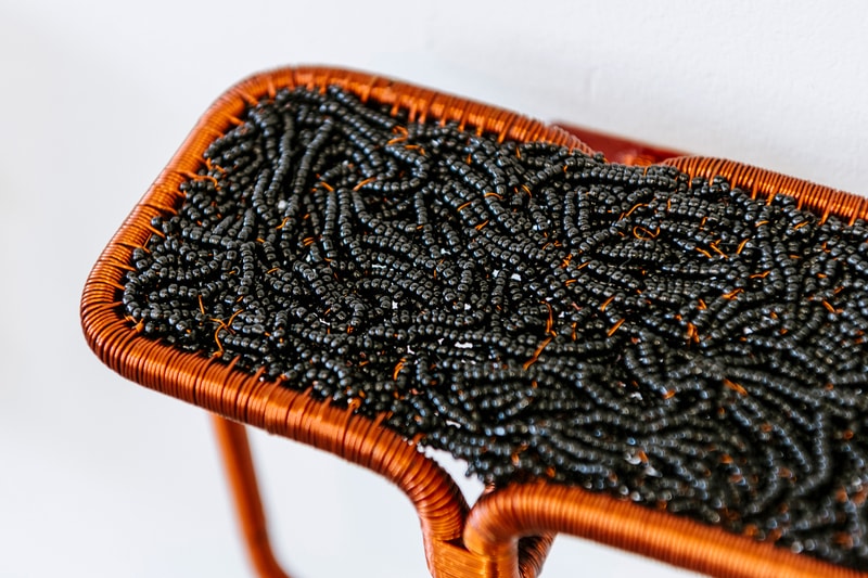 Marta and Plant Paper "Over / Under" Exhibition toilet paper holders Nifemi Marcus-Bello beading royal scepter Yoruba tribe Nigeria