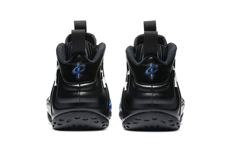 Nike Air Foamposite One black/white/game sapphire blue CN0055-001 Penny Hardaway One Cent 1996 All-Star Game NBA Basketball Sneaker Shoe Footwear Release Information Lightning Graphics