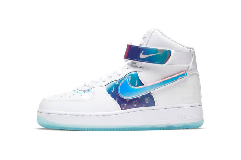 Nike Air Force 1 "Good Game" Pack Low '07 LV8 Hi LX Sneaker Release Information Drop Date Closer Look Metallic Iridescent Shiny Color Flip Hologram Reflective 