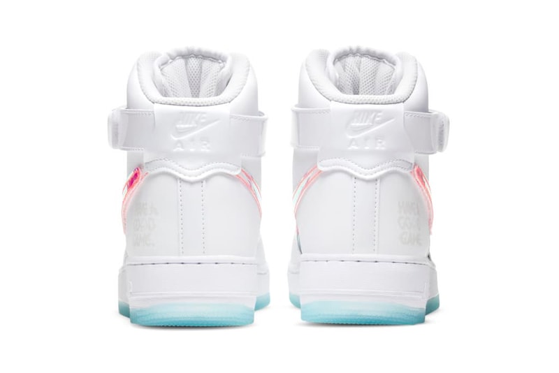 Nike Air Force 1 "Good Game" Pack Low '07 LV8 Hi LX Sneaker Release Information Drop Date Closer Look Metallic Iridescent Shiny Color Flip Hologram Reflective 