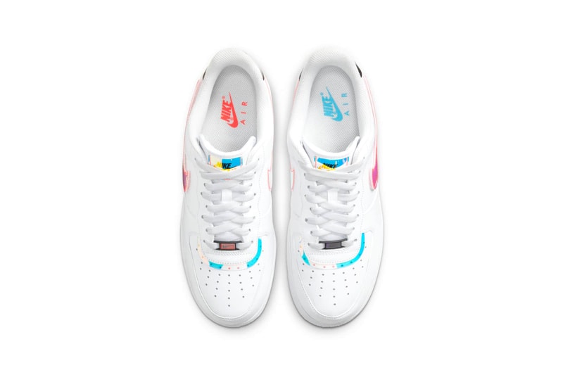 Nike Air Force 1 "Good Game" Pack Low '07 LV8 Hi LX Sneaker Release Information Drop Date Closer Look Metallic Iridescent Shiny Color Flip Hologram Reflective 