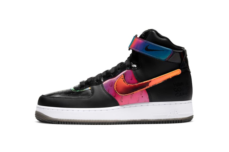 Nike Air Force 1 "Good Game" Pack Low '07 LV8 Hi LX Sneaker Release Information Drop Date Closer Look Metallic Iridescent Shiny Color Flip Hologram Reflective 