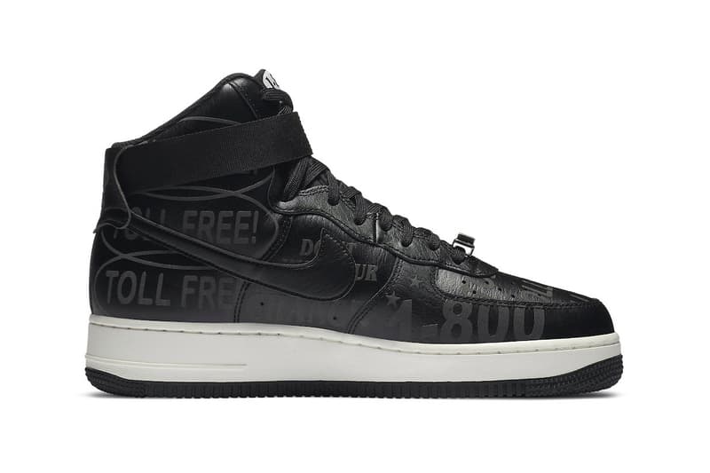 Nike Air Force 1 Low Hi "Toll Free" CJ1631-100 CU1414-001 "White/Vast Grey-Sail-Black" "Black/Black-Sail-Vast Grey" ’07 Premium Sneaker Release Information Closer Look Drop Date "1-800"