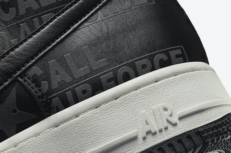 Nike Air Force 1 Low Hi "Toll Free" CJ1631-100 CU1414-001 "White/Vast Grey-Sail-Black" "Black/Black-Sail-Vast Grey" ’07 Premium Sneaker Release Information Closer Look Drop Date "1-800"