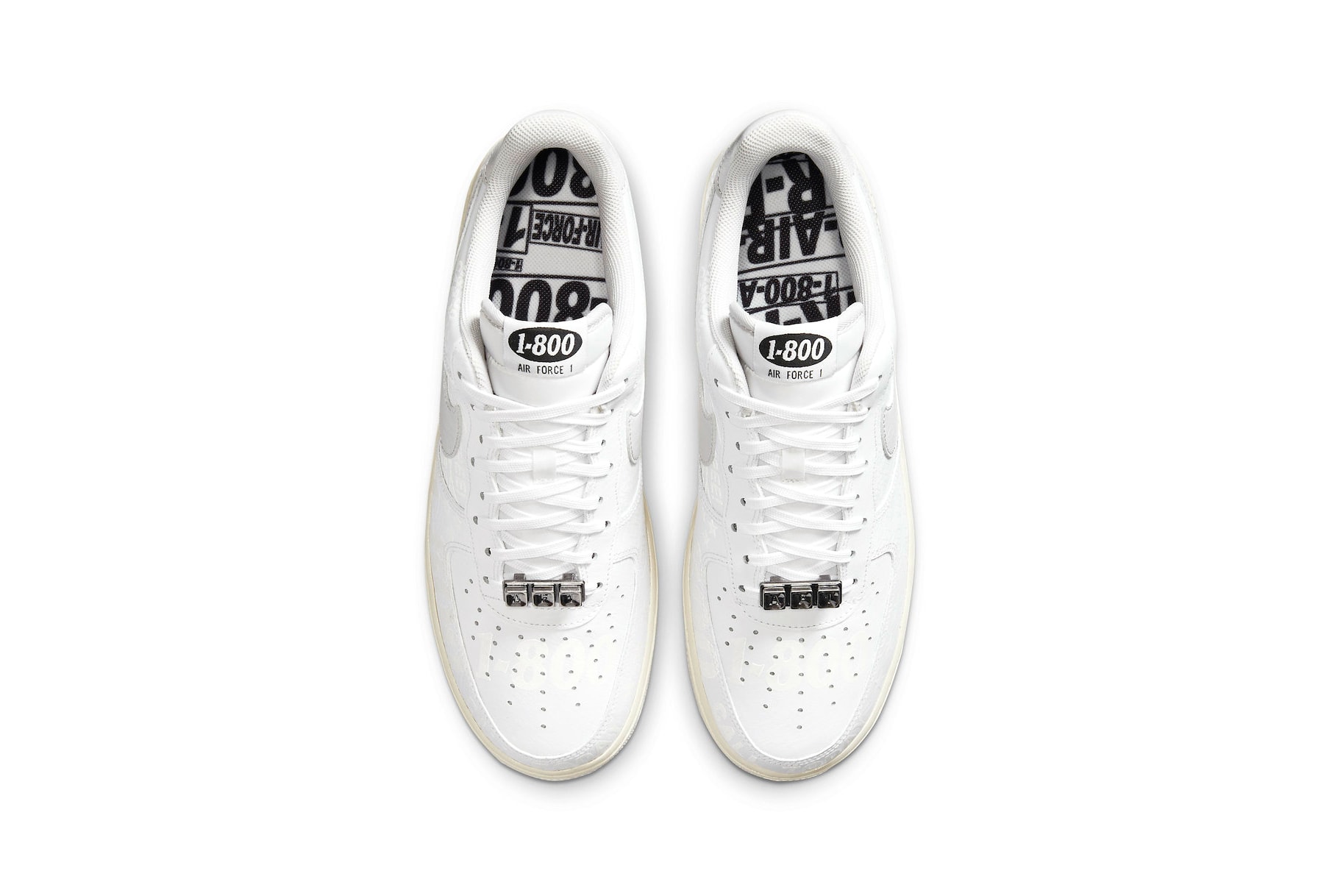 Nike Air Force 1 Low Hi "Toll Free" CJ1631-100 CU1414-001 "White/Vast Grey-Sail-Black" "Black/Black-Sail-Vast Grey" ’07 Premium Sneaker Release Information Closer Look Drop Date "1-800"