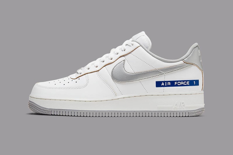 Nike Air Force 1 Low "Label Maker" dc5209-100 AF1 1982 High Old School Inspiration Footwear Sneaker Release Information Drop Date White Blue Stamp Vintage Retro Branding Luxury Premium Leather 