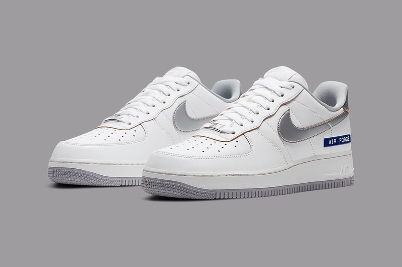 Nike Air Force 1 Low "Label Maker" dc5209-100 AF1 1982 High Old School Inspiration Footwear Sneaker Release Information Drop Date White Blue Stamp Vintage Retro Branding Luxury Premium Leather 
