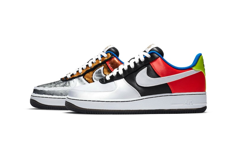 Nike Air Force 1 Low “Olympic” DA1345-014 "Black/Metallic Silver-Chie" Release Information AF1 Japan Summer Tokyo Footwear Sneaker Drop Date Closer First Look Multicolored Materials Reveal Metallic Underlays
