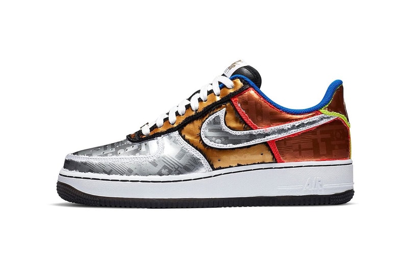 Nike Air Force 1 Low “Olympic” DA1345-014 "Black/Metallic Silver-Chie" Release Information AF1 Japan Summer Tokyo Footwear Sneaker Drop Date Closer First Look Multicolored Materials Reveal Metallic Underlays
