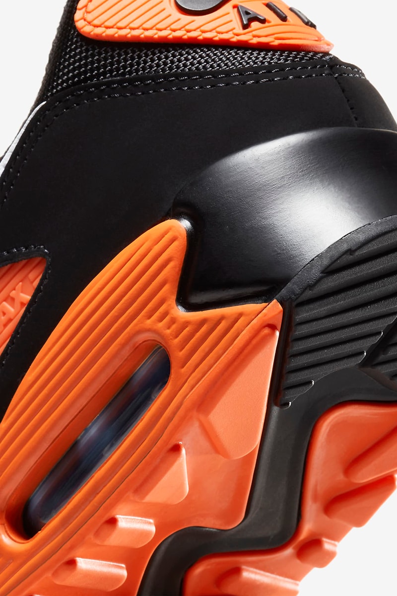 nike air max 90 safari black white safety orange details DA5427-001 release information buy cop purchase hanon