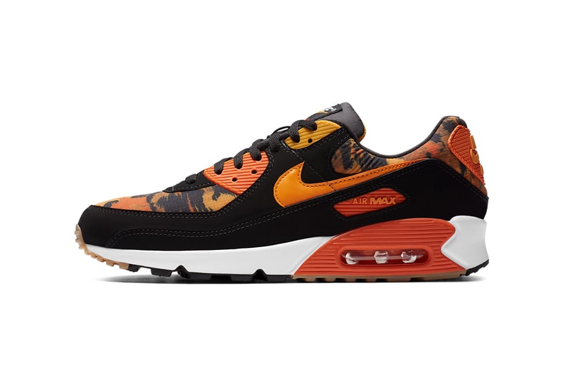 nike sportswear air max 90 starfish orange camo black white kumquat yellow CZ7889 001 official release date info photos price store list buying guide