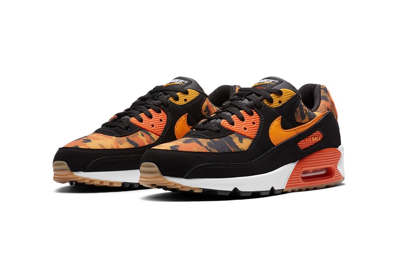 nike sportswear air max 90 starfish orange camo black white kumquat yellow CZ7889 001 official release date info photos price store list buying guide