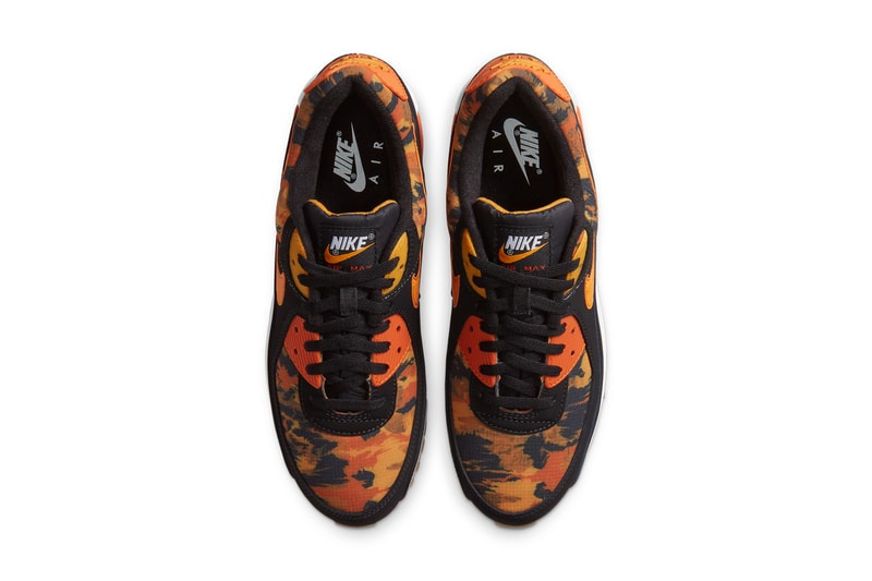 nike sportswear air max 90 starfish orange camo black white kumquat yellow CZ7889 001 official release date info photos price store list buying guide