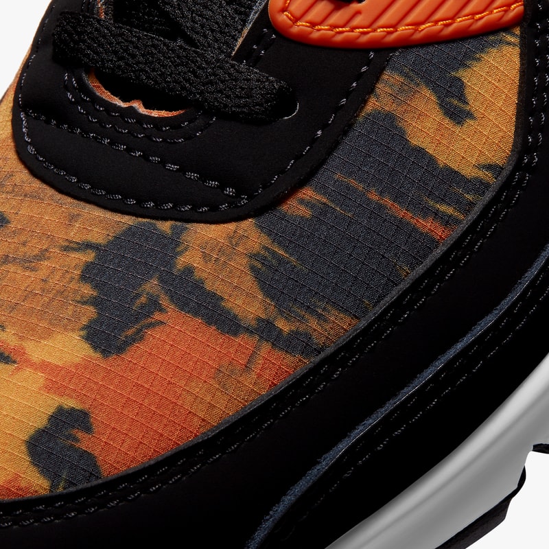 nike sportswear air max 90 starfish orange camo black white kumquat yellow CZ7889 001 official release date info photos price store list buying guide