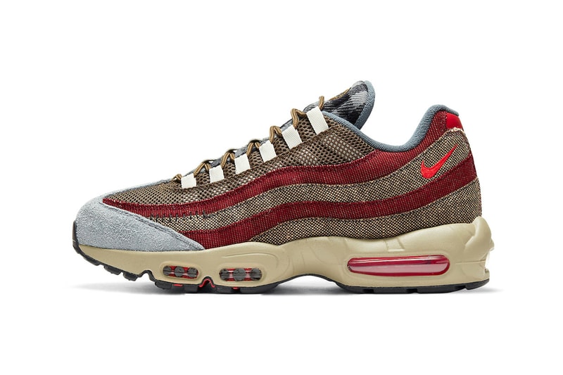 Nike Air Max 95 Freddy Krueger Official Look Release Info DC9215-200 Date Buy Price Velvet Brown University Red Team A Nightmare on Elm Street