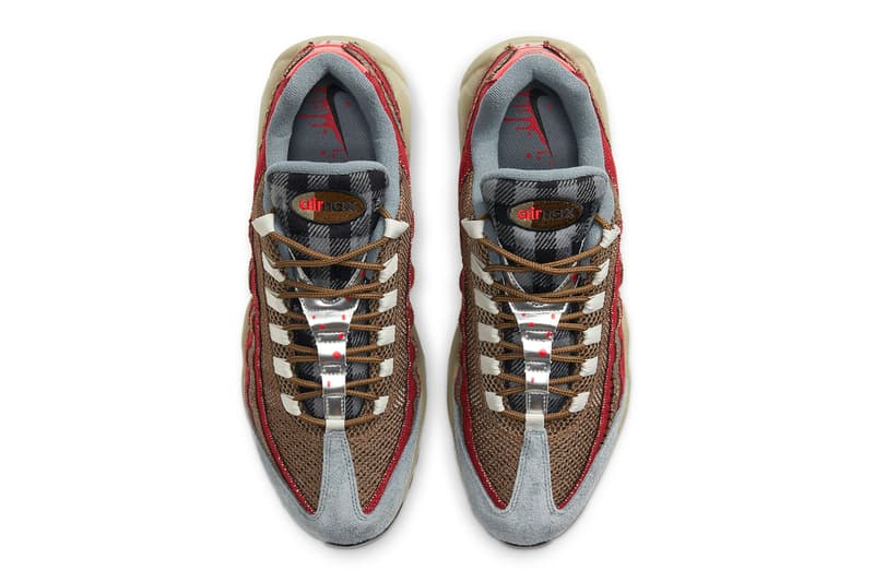 Nike Air Max 95 Freddy Krueger Official Look Release Info DC9215-200 Date Buy Price Velvet Brown University Red Team A Nightmare on Elm Street