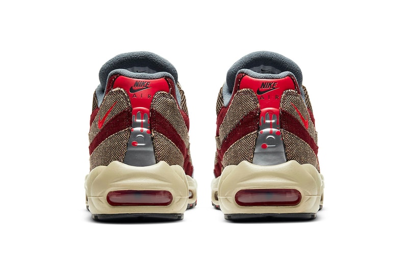 Nike Air Max 95 Freddy Krueger Official Look Release Info DC9215-200 Date Buy Price Velvet Brown University Red Team A Nightmare on Elm Street