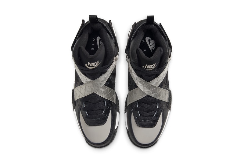 nike sportswear basketball air raid black gray white dc1412 001 2020 tinker hatfield official release date info photos price store list buying guide