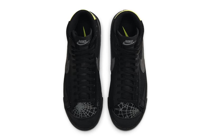 Nike Blazer Mid Spider Web Release dc1929-001 Date Info Buy Price Halloween Black 3M Reflective