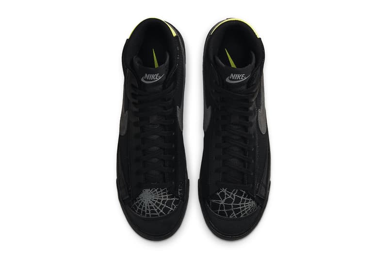 Nike Blazer Mid Spider Web Release dc1929-001 Date Info Buy Price Halloween Black 3M Reflective