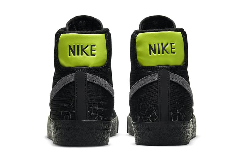 Nike Blazer Mid Spider Web Release dc1929-001 Date Info Buy Price Halloween Black 3M Reflective