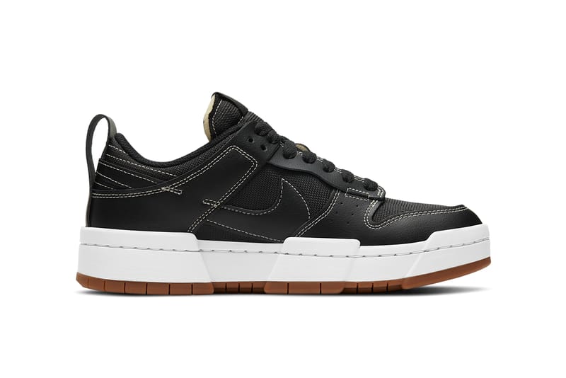 dunk low disrupt black gum on feet