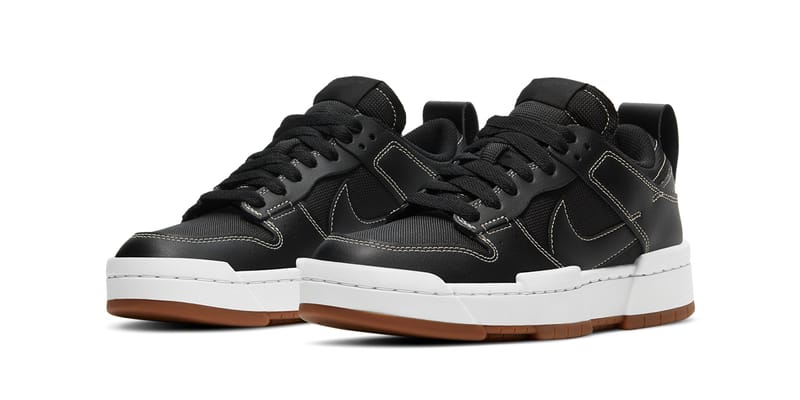 dunk low disrupt black gum on feet