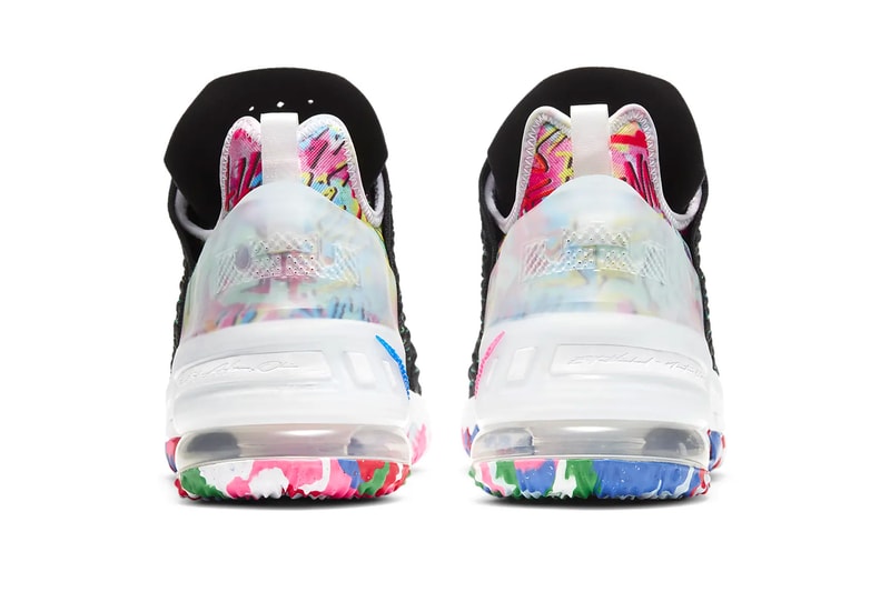 Nike LeBron 18 Multi-Color basketball shoe CQ9283 002 Release LeBron James Basketball sneakers shoes Los Angeles CQ9283-002