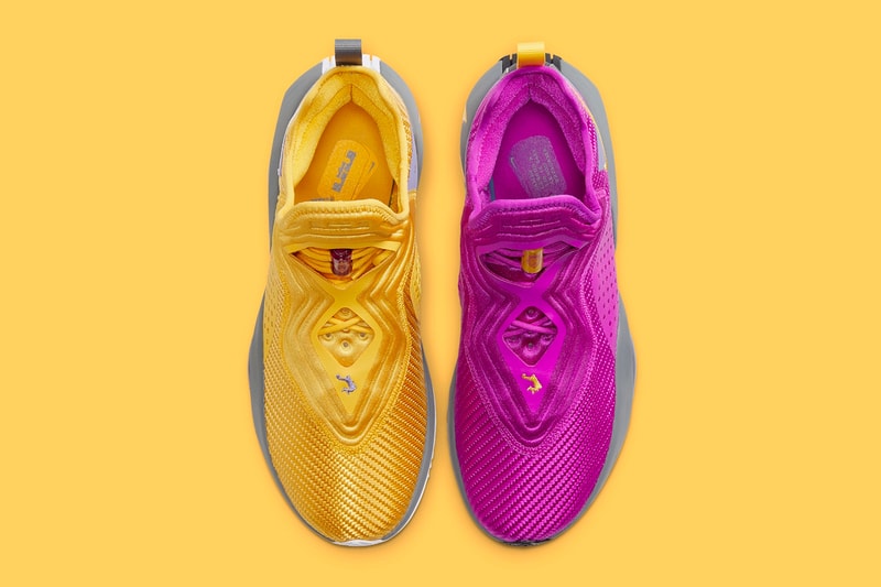 Nike LeBron Soldier 14 Lakers Official Look CK6047-500 Release Info Los Angeles Date Buy Price Yellow Purple