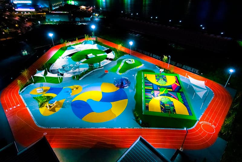 Nike Sports by Art Playground Tokyo Japan Travel Olympics Toyosu cortez grind surfacing eco friendly sports ground public park