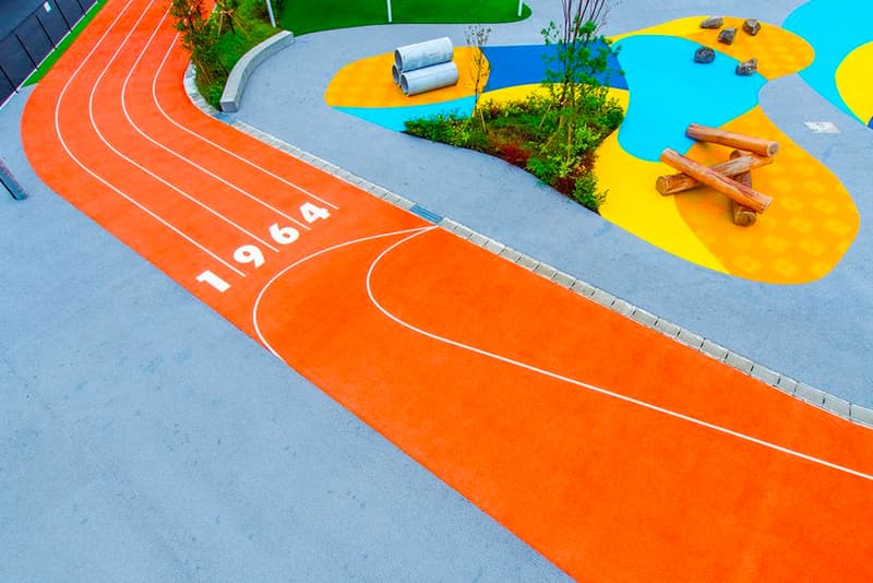 Nike Sports by Art Playground Tokyo Japan Travel Olympics Toyosu cortez grind surfacing eco friendly sports ground public park