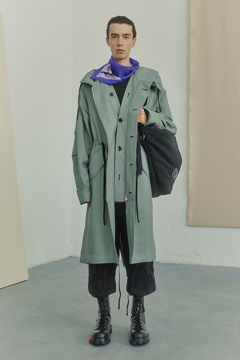 OAMC Spring Summer 2021 Lookbook military silhouettes clean fabric textures vibrant works conceptual artist John Baldessari