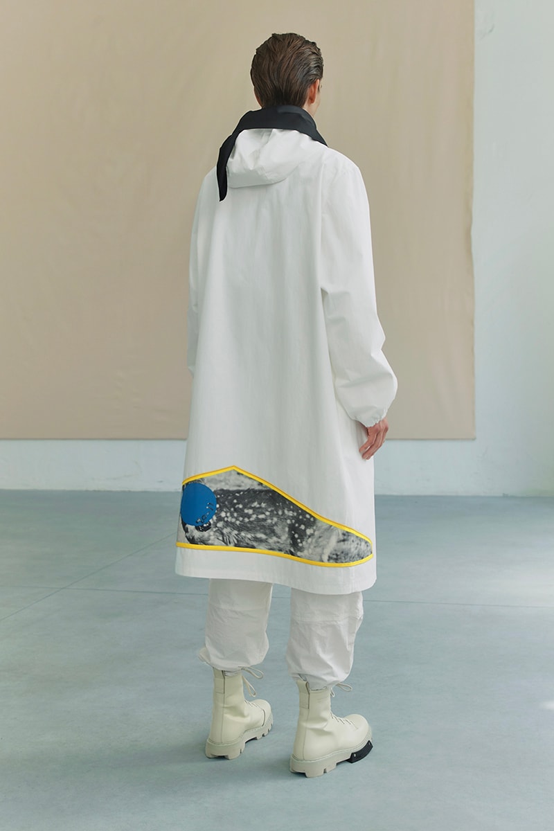 OAMC Spring Summer 2021 Lookbook military silhouettes clean fabric textures vibrant works conceptual artist John Baldessari