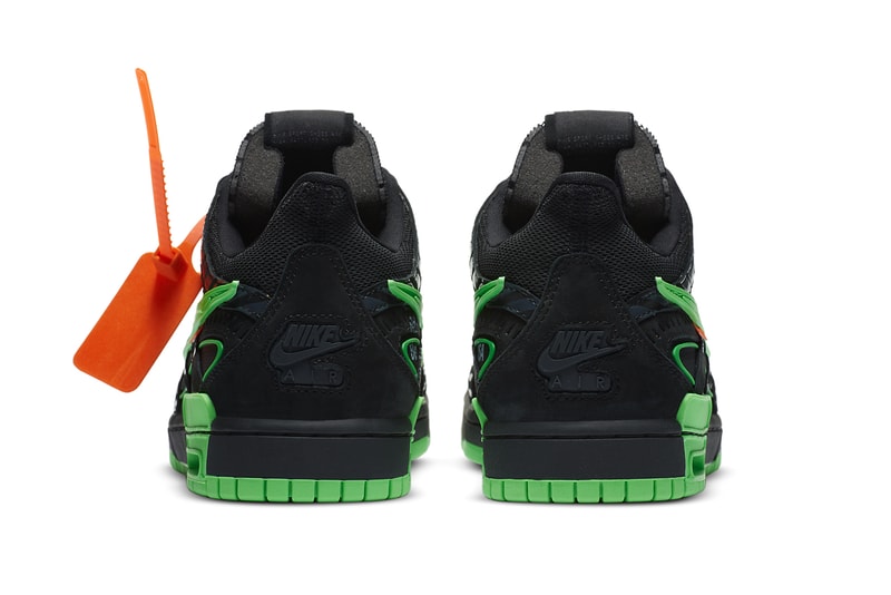 off white nike air rubber dunk black green strike virgil abloh CU6015 001 official release date info photos price store list buying guide