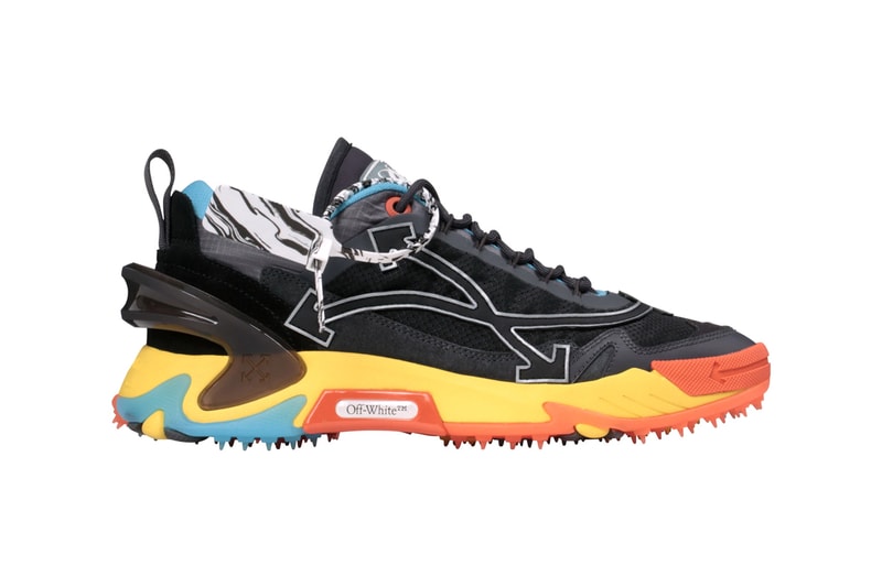 Off-White™ ODSY-2000 Sneaker Release Information Drop Date New Trainer Technical Trail Runner Retro Shoe Virgil Abloh "Blue/Black" "Multicolor" 15280759 15280760