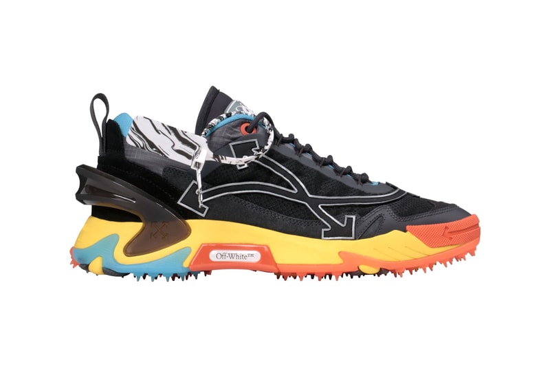 Off-White™ ODSY-2000 Sneaker Release Information Drop Date New Trainer Technical Trail Runner Retro Shoe Virgil Abloh "Blue/Black" "Multicolor" 15280759 15280760
