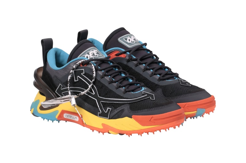 Off-White™ ODSY-2000 Sneaker Release Information Drop Date New Trainer Technical Trail Runner Retro Shoe Virgil Abloh "Blue/Black" "Multicolor" 15280759 15280760