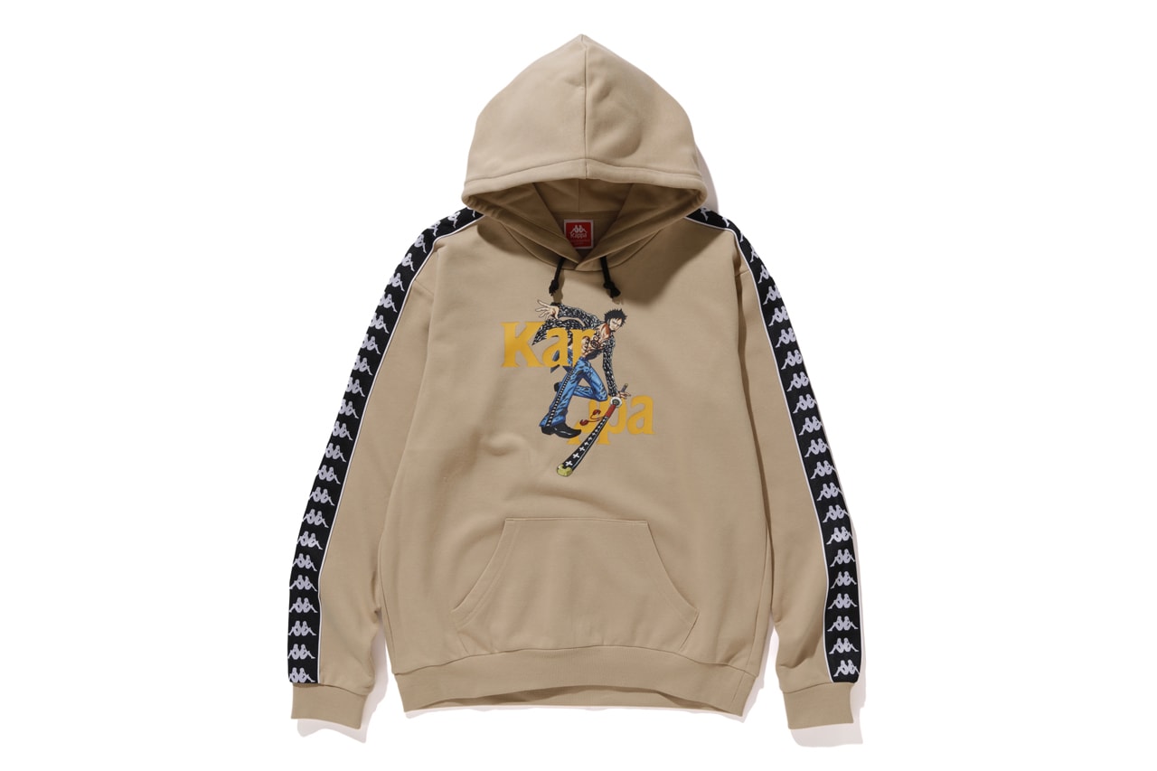 'One Piece' x Kappa Japan FW20 Collaboration fall winter 2020 second capsule collection hoodie track jacket shirt boa hancock monkey d luffy TrafalgarD Water Law