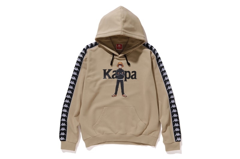 'One Piece' x Kappa Japan FW20 Collaboration fall winter 2020 second capsule collection hoodie track jacket shirt boa hancock monkey d luffy TrafalgarD Water Law