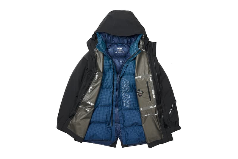 Palace Winter 2020 Jackets outerwear collection drop info gore-tex outerwear coats jackets wool sherpa fleece winter gold waterproof