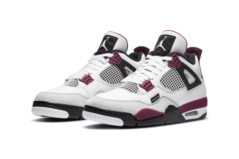 paris saint germain air jordan brand 4 white neutral grey black bordeaux cz5624 100 official release date info photos price store list buying guide