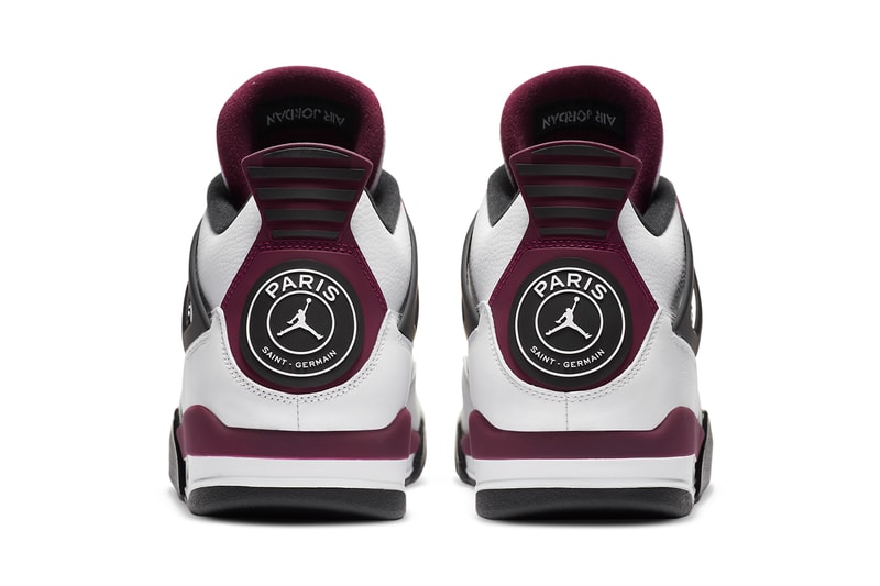 paris saint germain air jordan brand 4 white neutral grey black bordeaux cz5624 100 official release date info photos price store list buying guide