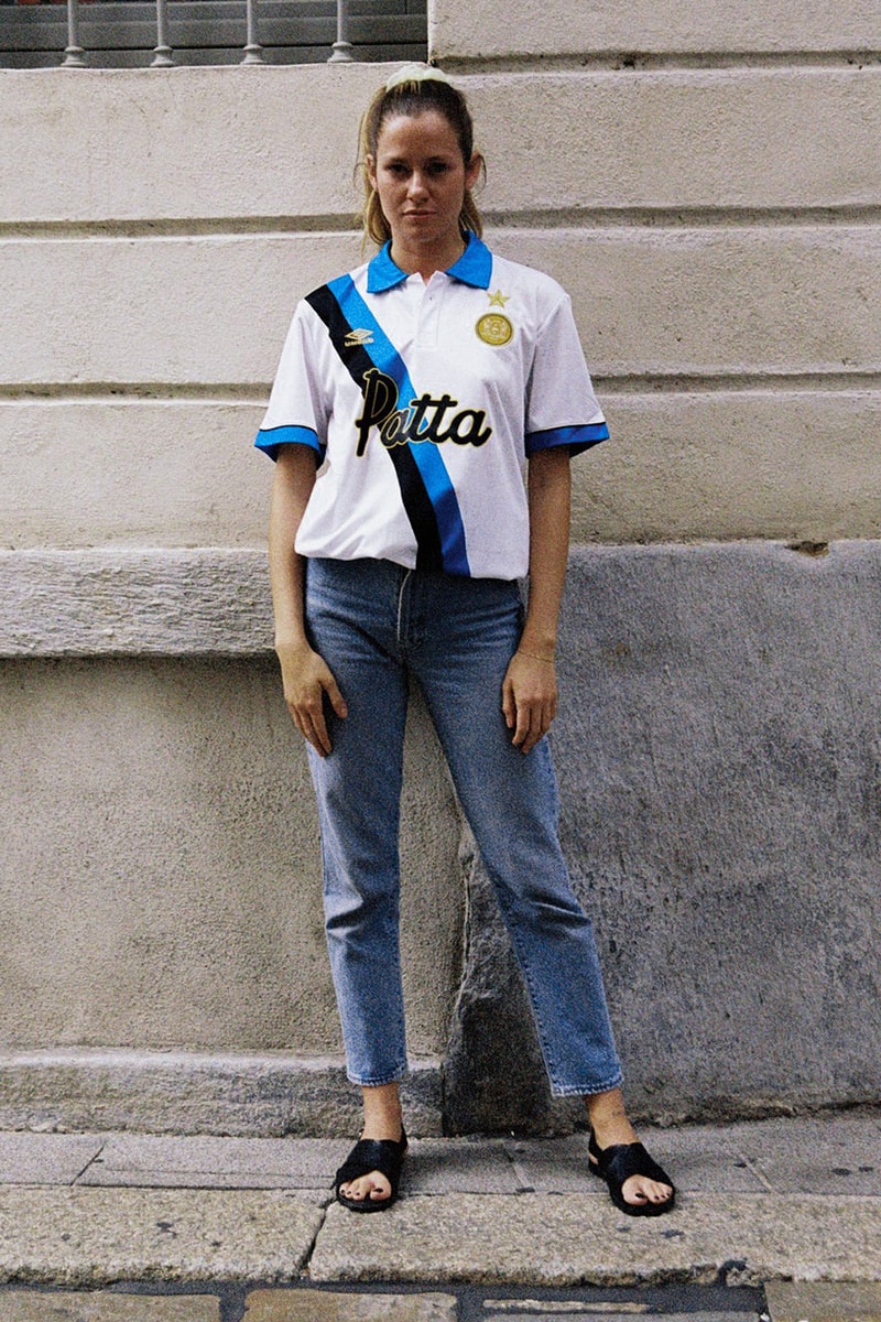 patta Inter Milan 1993 94 season Uefa cup away kit white blue sash release information