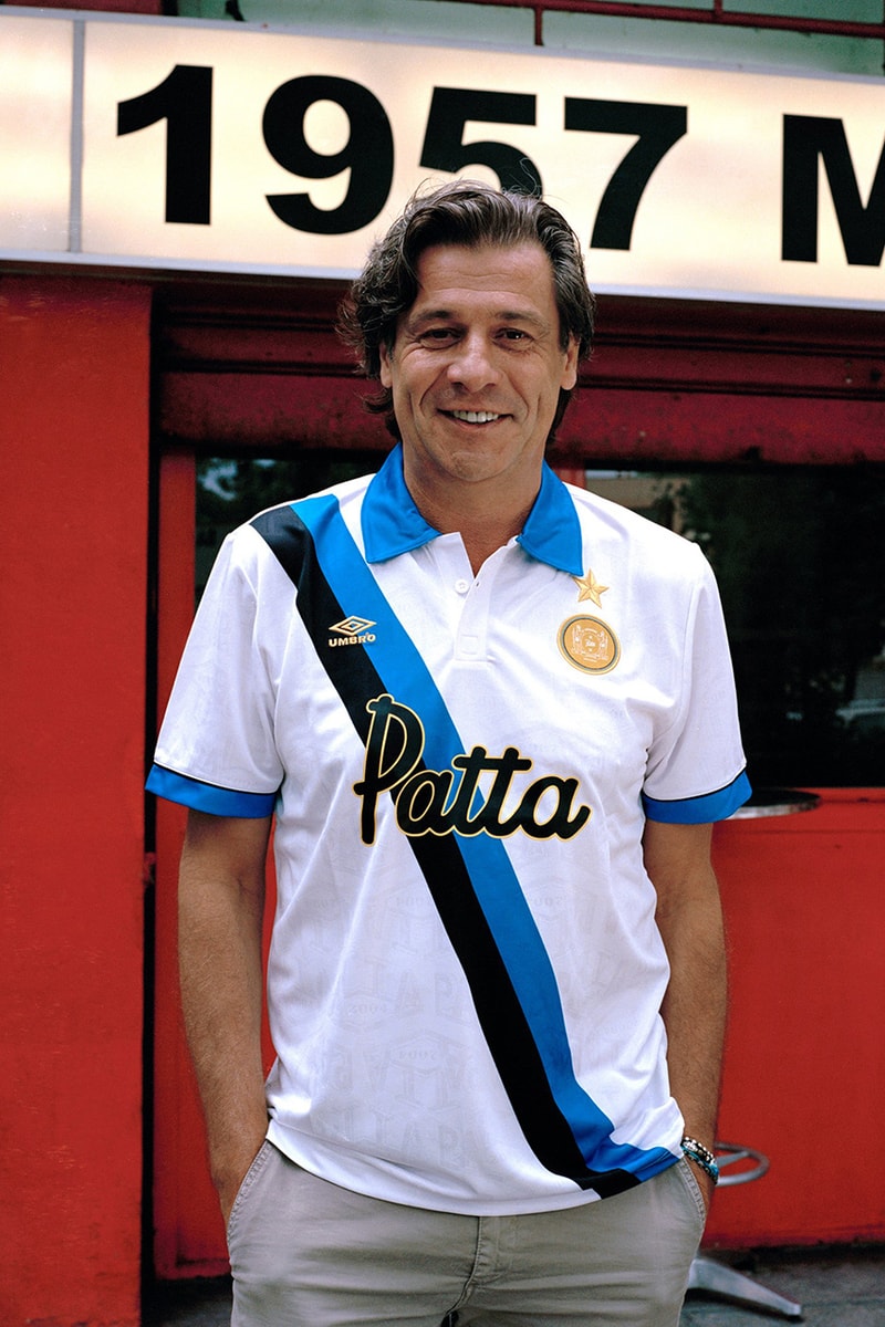 patta Inter Milan 1993 94 season Uefa cup away kit white blue sash release information