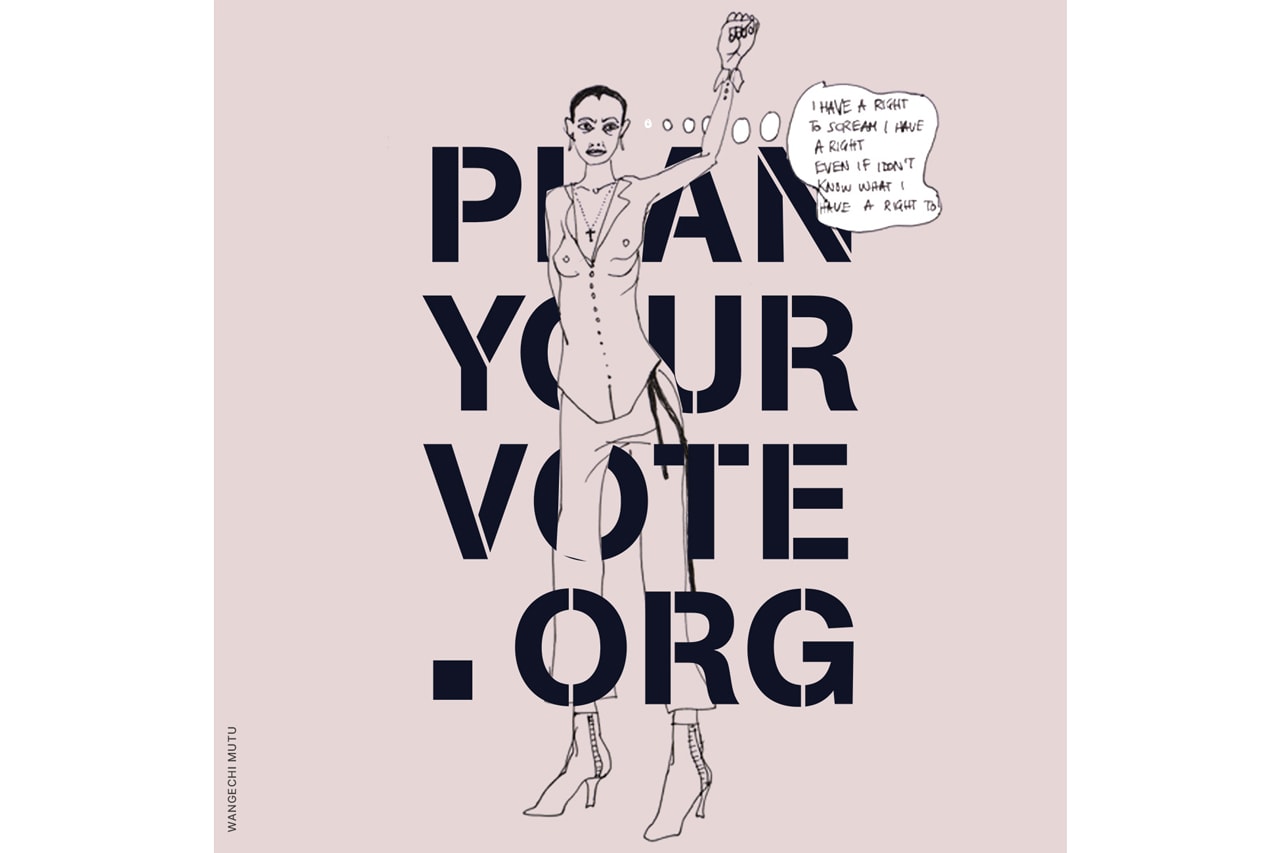 Plan Your Vote Art Initiative Free Advocacy Images hank willis thomas marilyn minter robert longo photographs free library Wangechi Mutu Calida Garcia Rawles